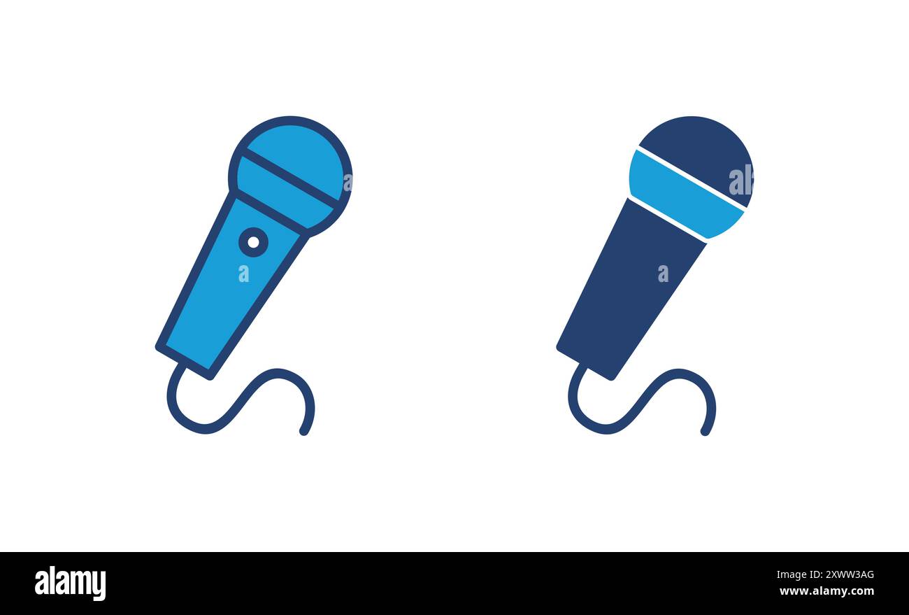 microphone icon vector. karaoke icon vector Stock Vector