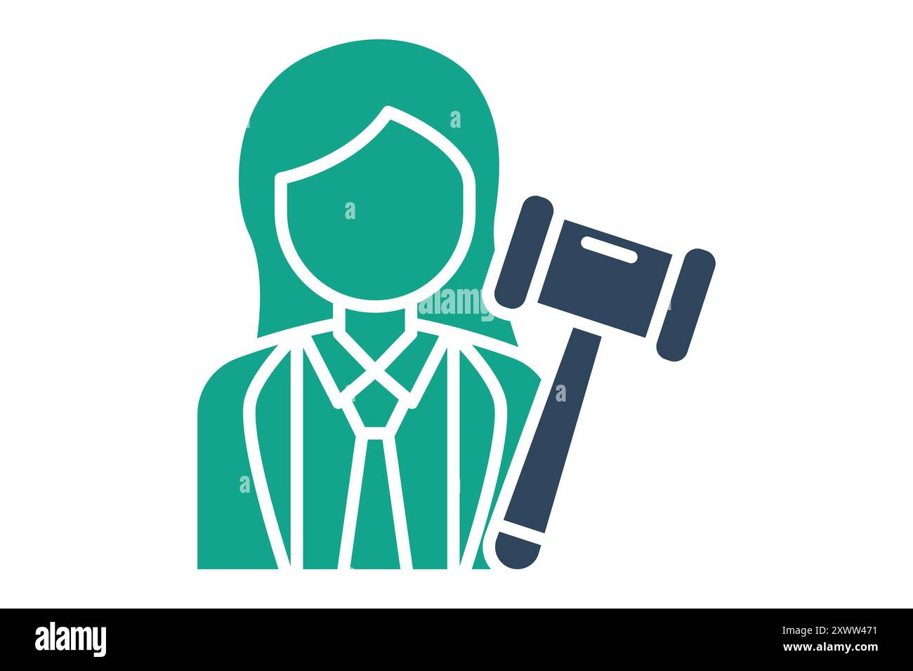 Judge icon Stock Vector Images - Alamy
