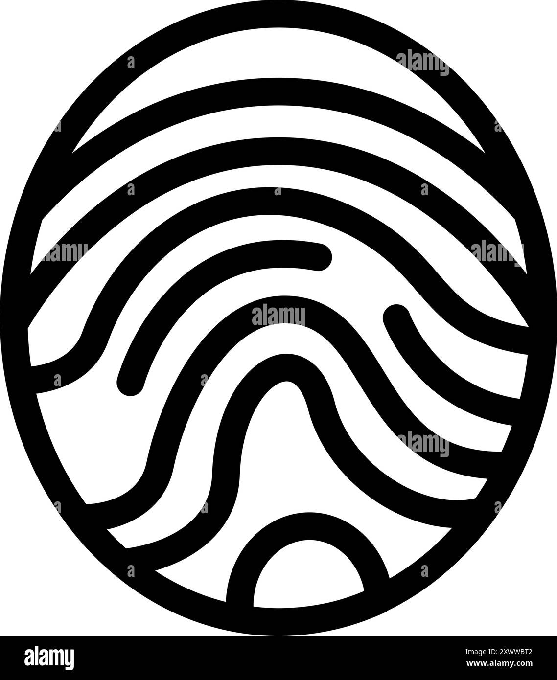 Fingerprint is providing security and identification through biometrics Stock Vector