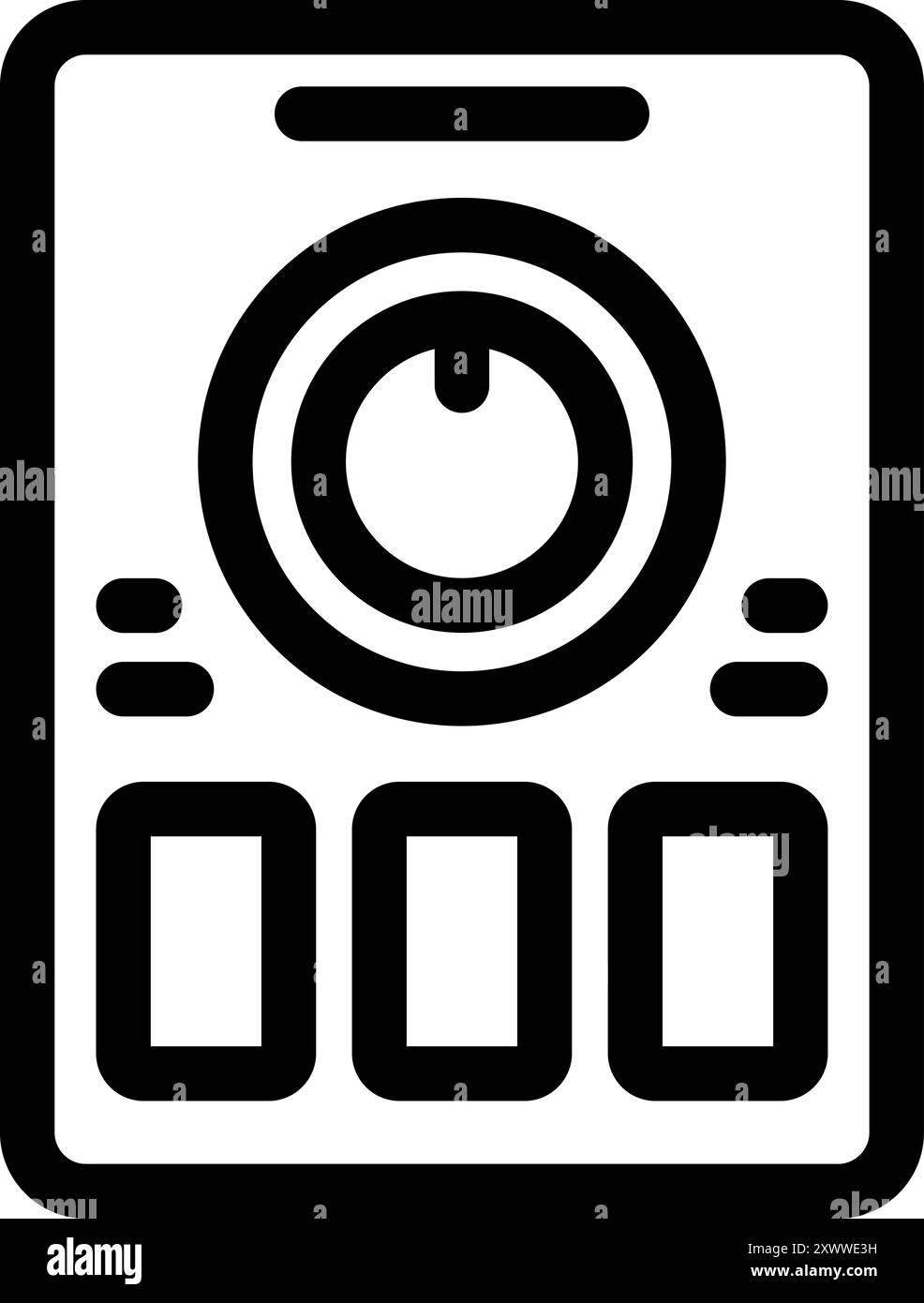 Close up button automation machine Stock Vector Images - Alamy