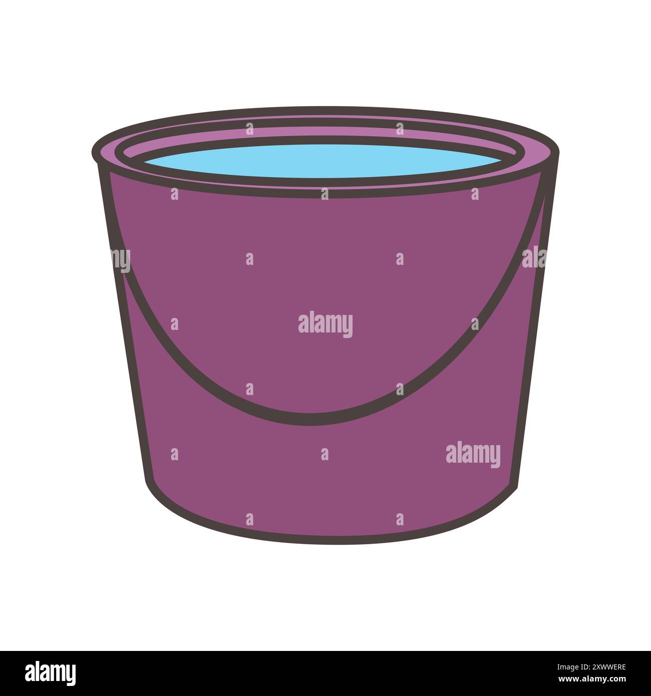 Bucket Full Of Water Illustration Stock Vector