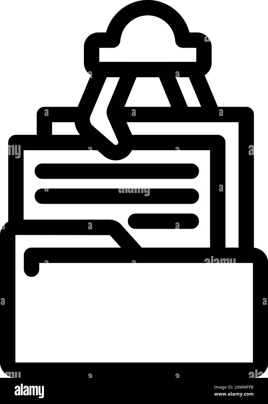 Secured folder icon simple hi-res stock photography and images - Alamy