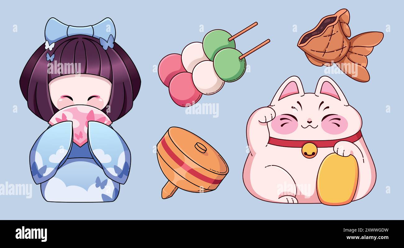 Japanese cat lucky icon vector hi-res stock photography and images 