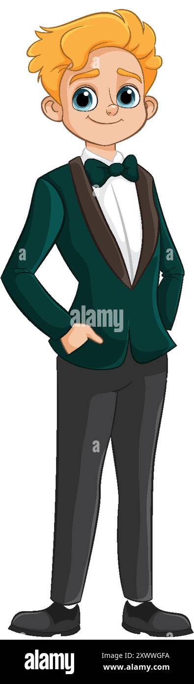 Illustration of a young man in formal attire Stock Vector Image & Art ...