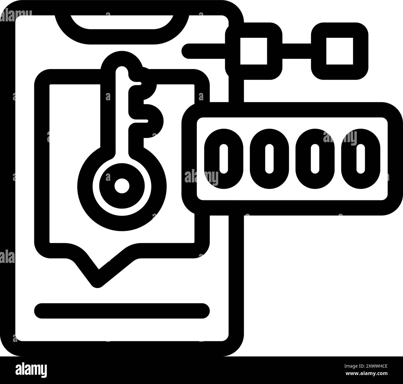 Temp Key Smartphone is displaying a temperature key and a password, hinting at a ...