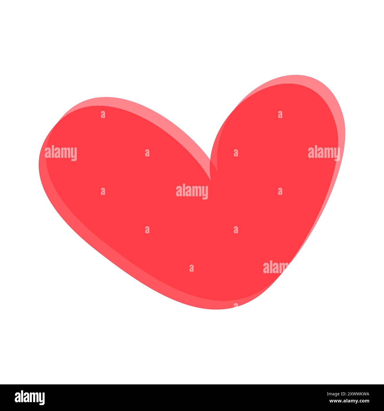 Red Valentine Heart Illustration Stock Vector Image & Art - Alamy