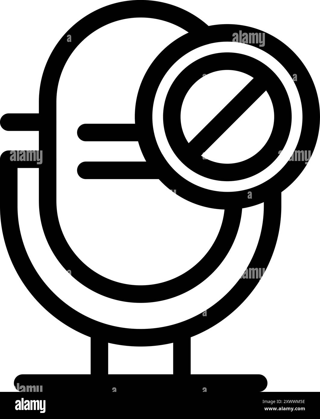 Microphone slash icon Black and White Stock Photos & Images - Alamy
