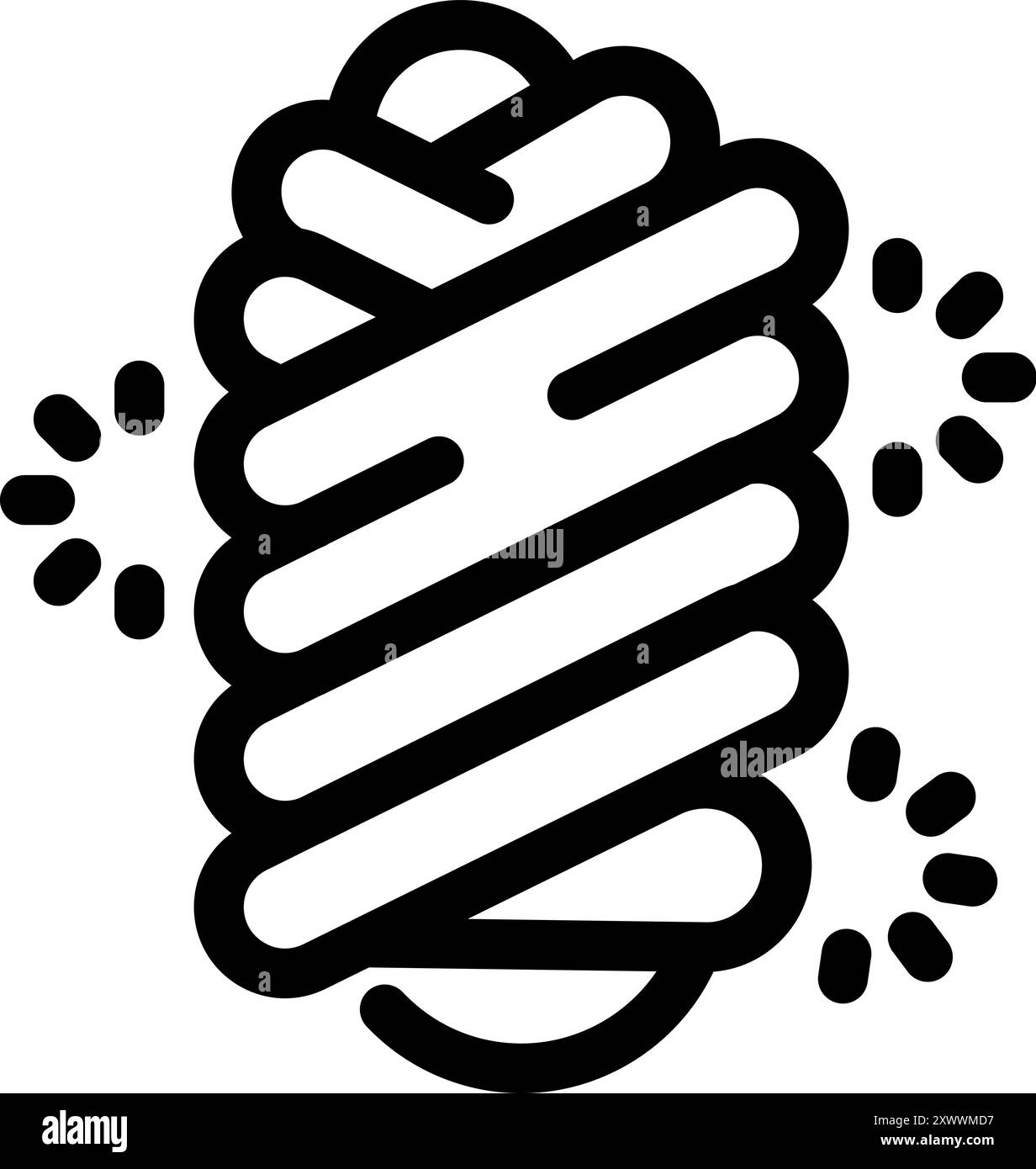 Simple icon of an energy saving light bulb shining Stock Vector Image ...