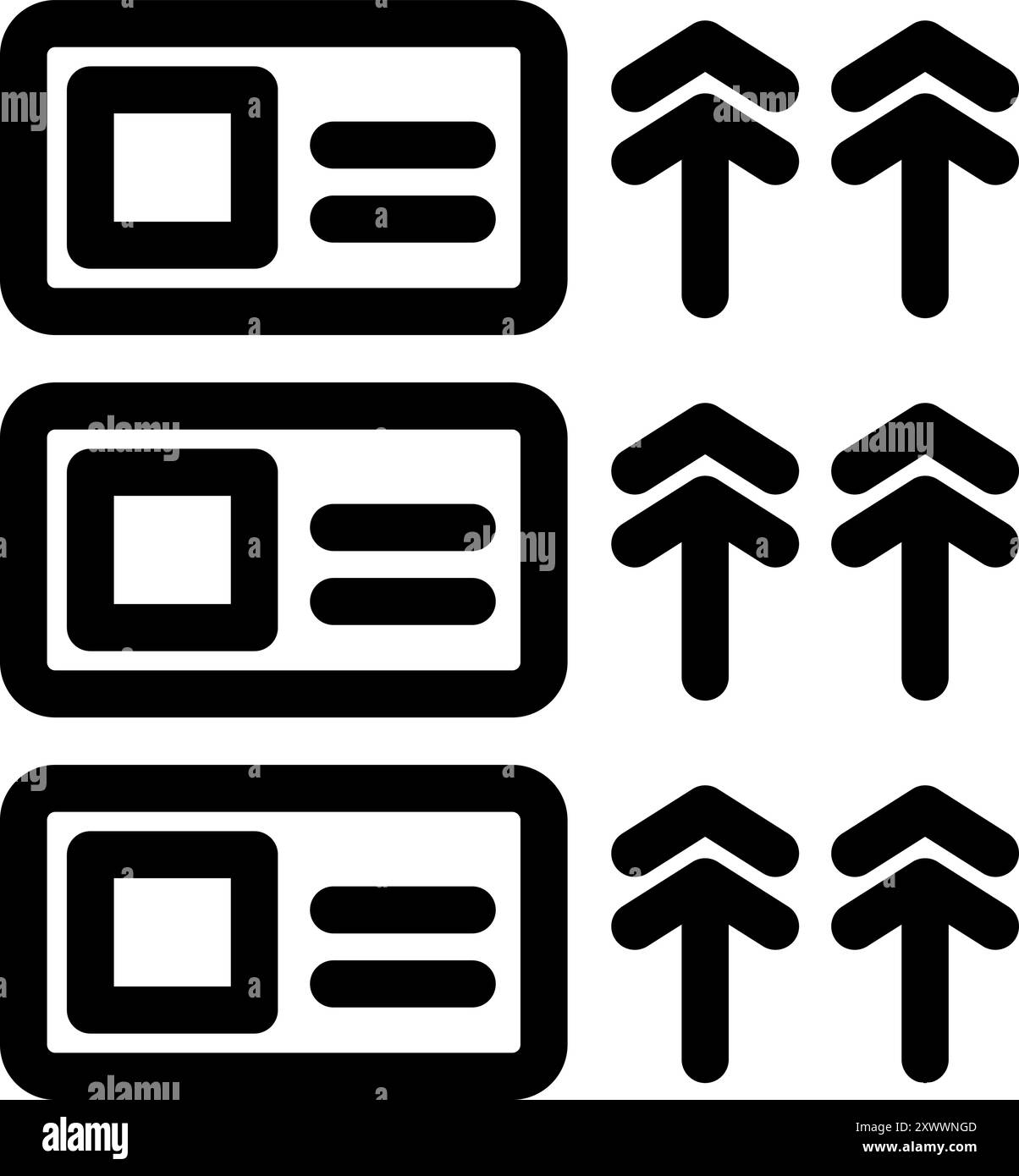 Simple vector icon representing the concept of data transferring from a database Stock Vector