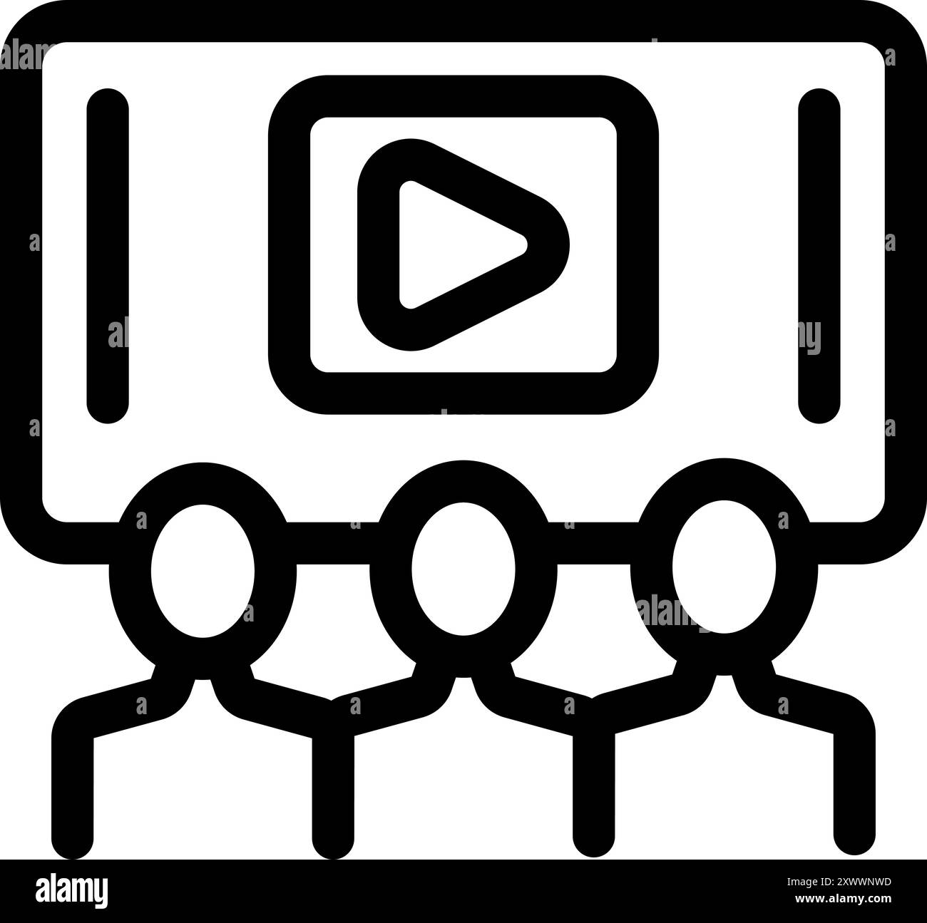 School class watching screen Black and White Stock Photos & Images - Alamy