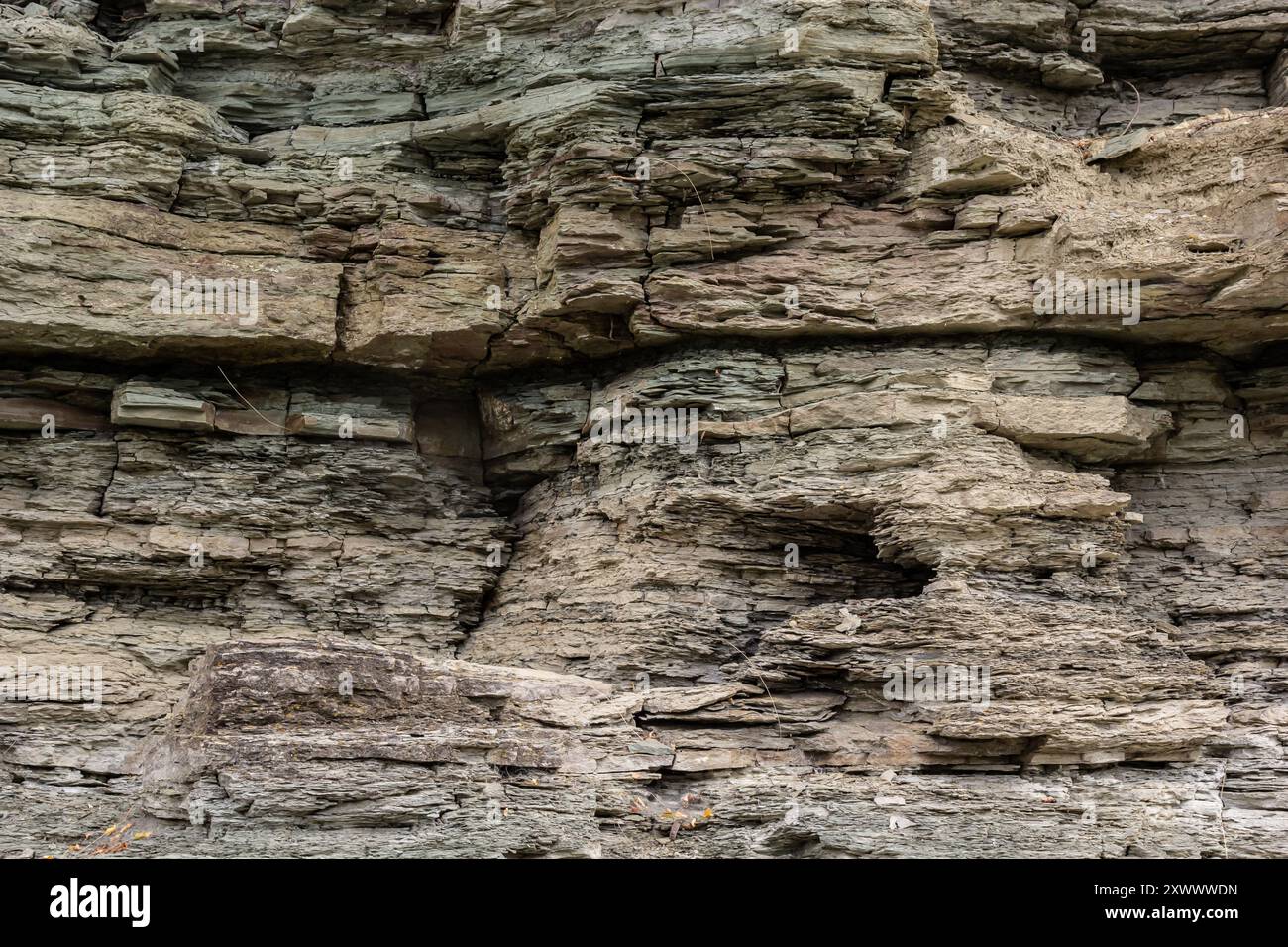 sedimentary rock pattern texture background. Stock Photo