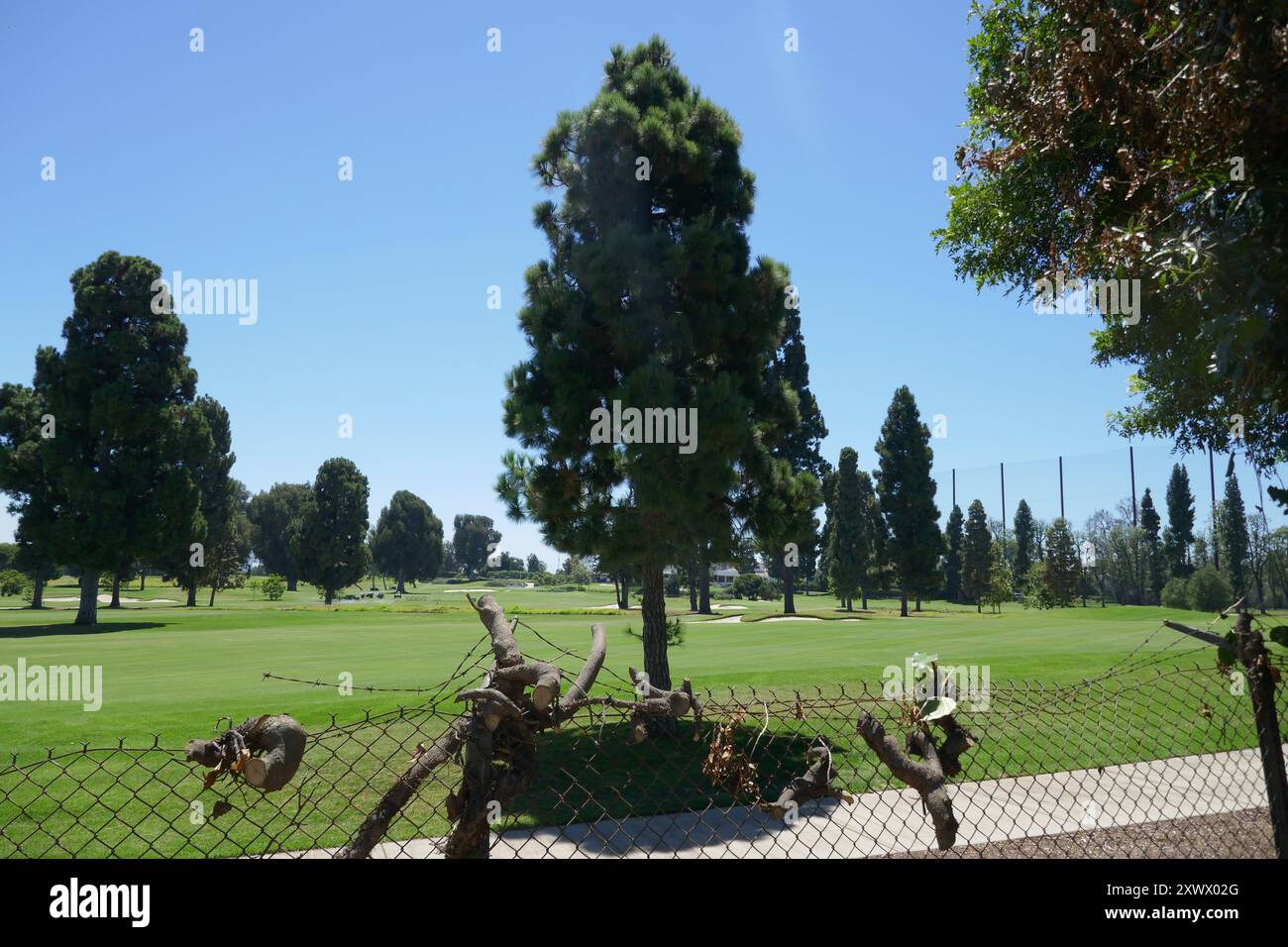 Los Angeles, California, USA 19th August 2024 Brentwood Country Club whose members include Mark Wahlberg, Jack Nicholson, Will Arnett, Justin Timberlake, Niall Horan, Adam Sandler, Larry David, Jason Bateman on August 19, 2024 in Brentwood, Los Angeles, California, USA. Photo by Barry King/Alamy Stock Photo Stock Photo