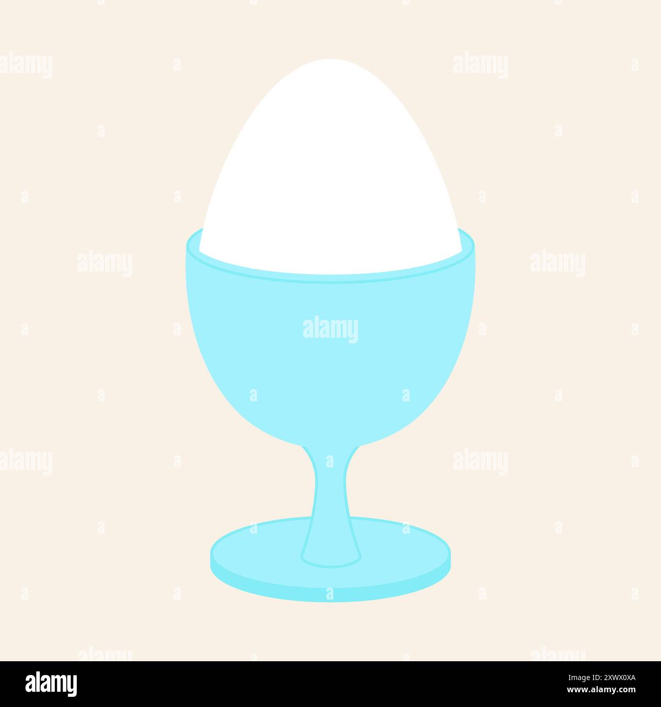Boiled Egg In An Egg Cup Icon Stock Vector