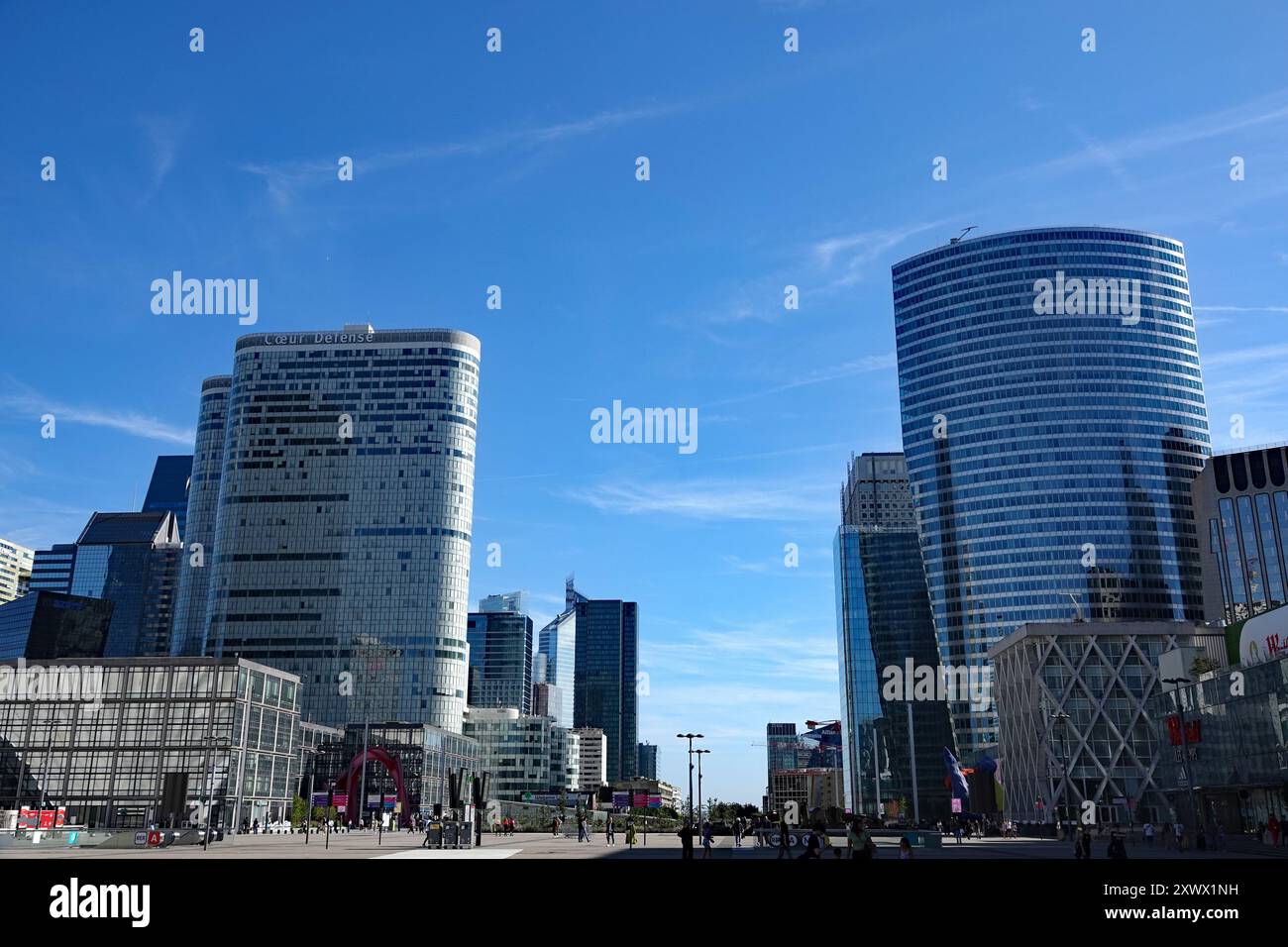 Office buildings in the Paris La Defense business district (for press and editorial use only) Stock Photo