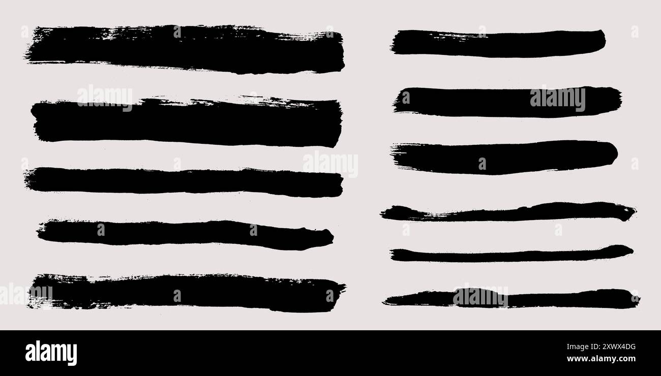 Brush strokes vector. Set of text boxes Stock Vector Image & Art - Alamy