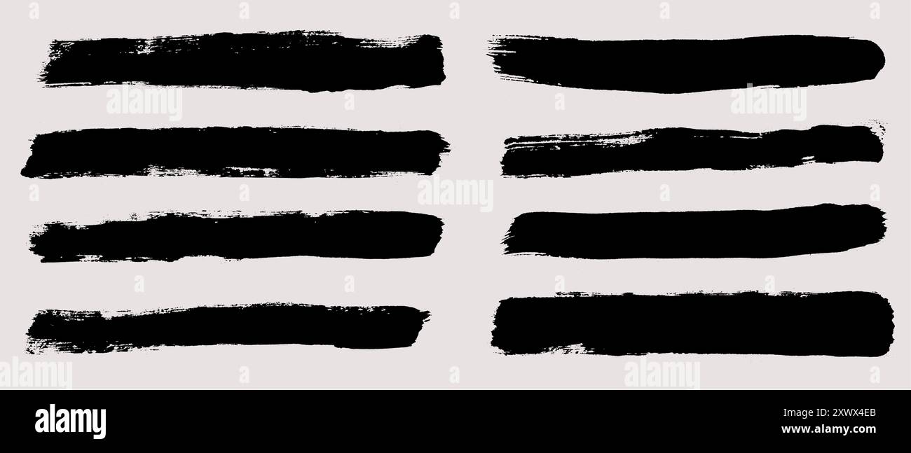 Brush strokes vector. Set of text boxes Stock Vector Image & Art - Alamy