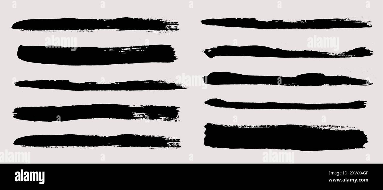 Brush strokes vector. Set of text boxes Stock Vector Image & Art - Alamy