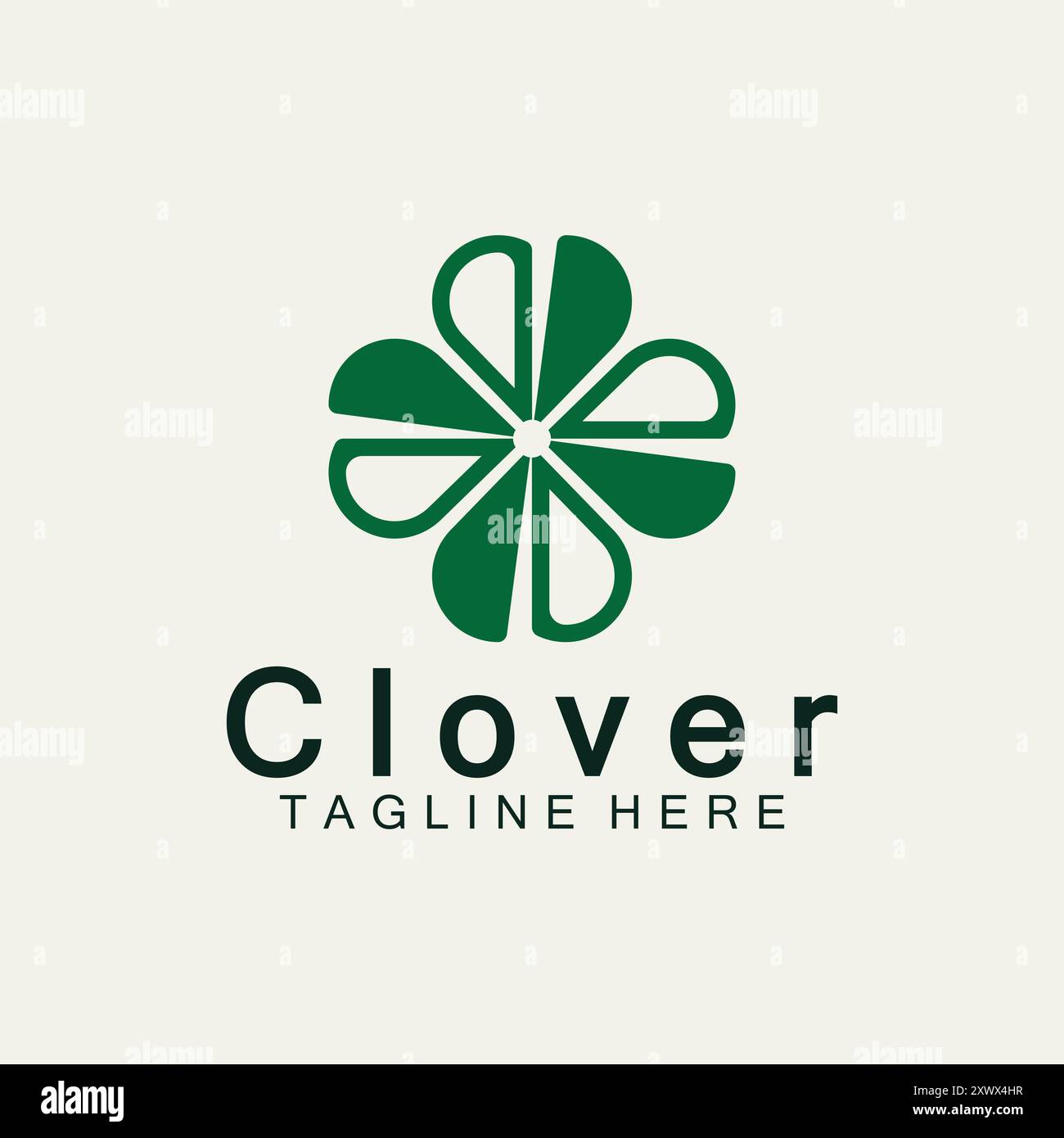 Clover Leaf Logo Template Design Stock Vector
