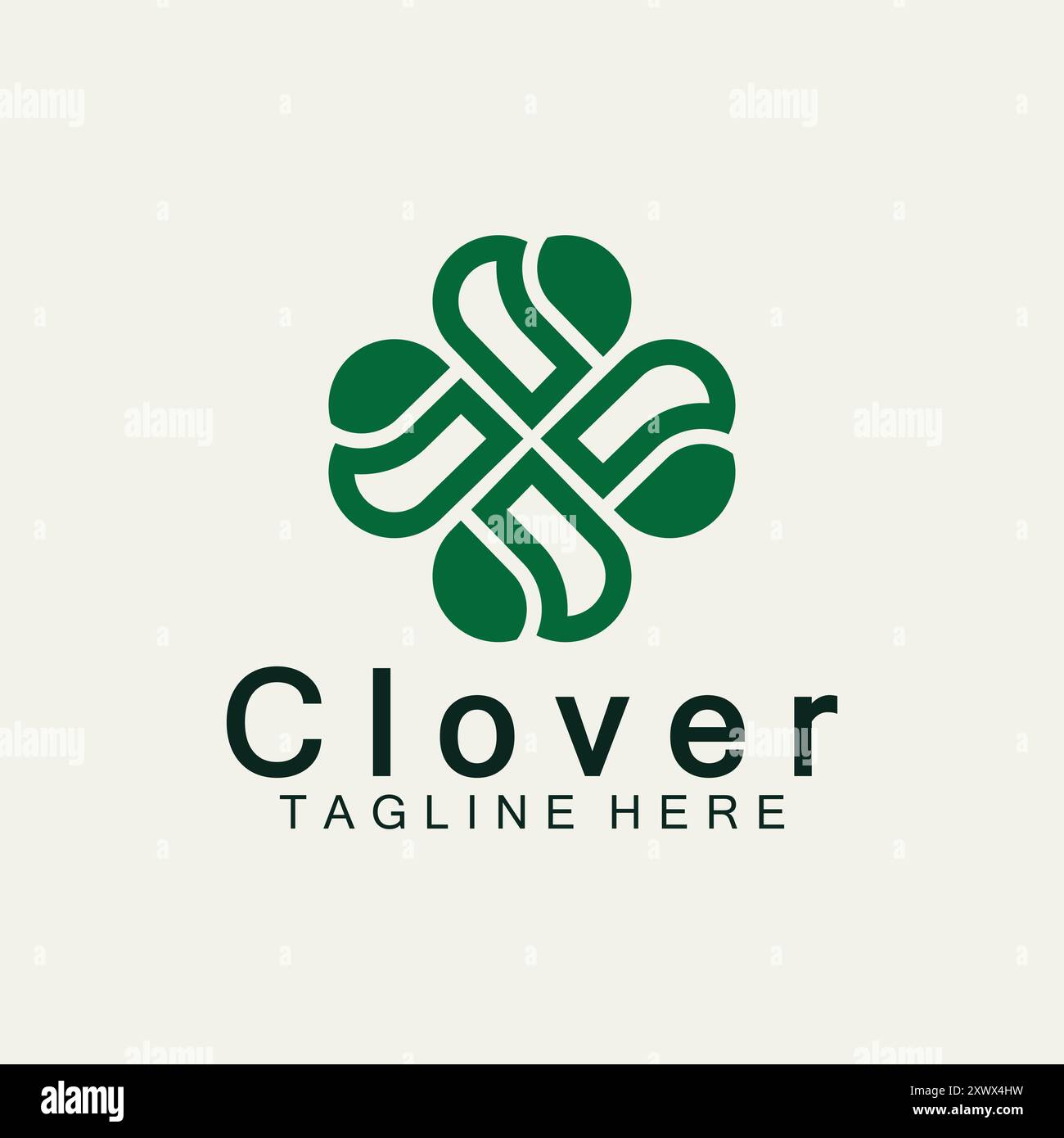 Clover Leaf Logo Template Design Stock Vector