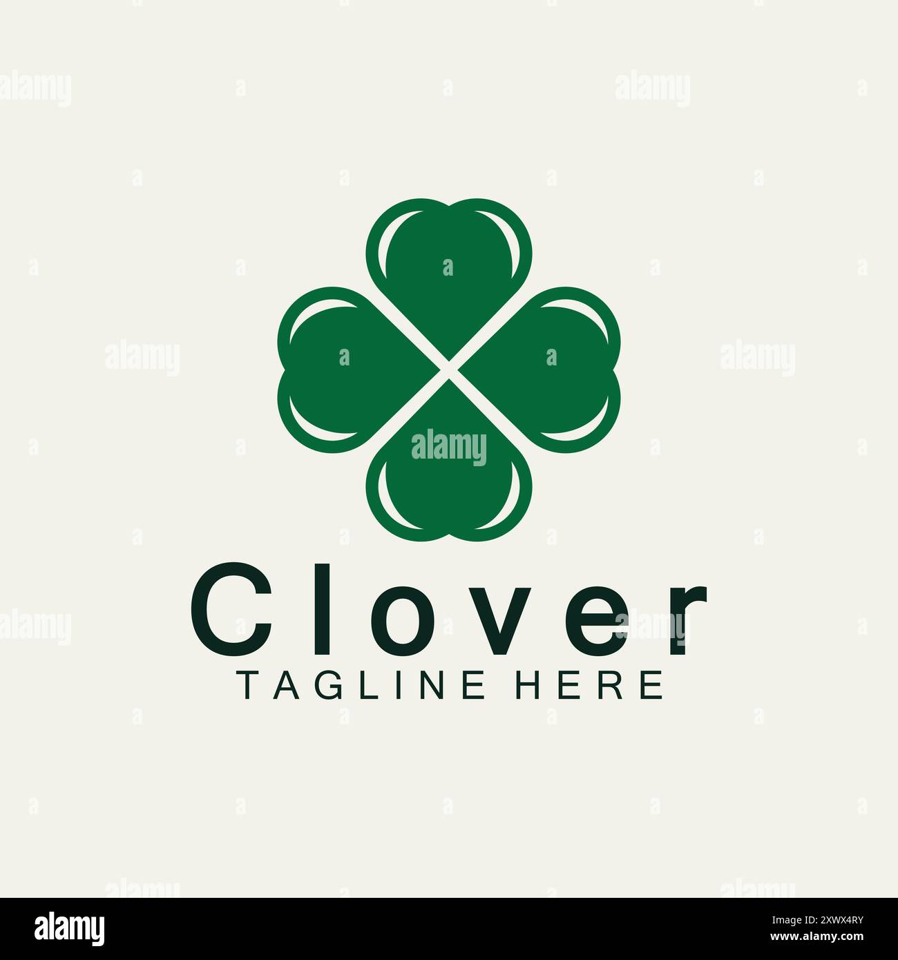 Clover Leaf Logo Template Design Stock Vector Image & Art - Alamy
