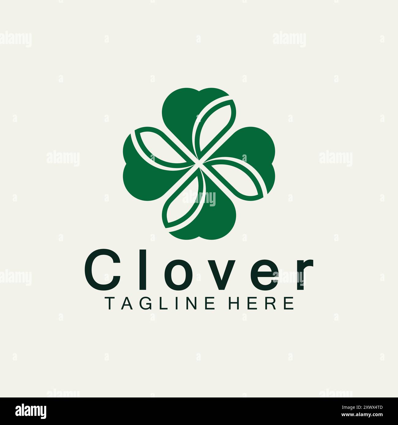 Clover Leaf Logo Template Design Stock Vector Image & Art - Alamy