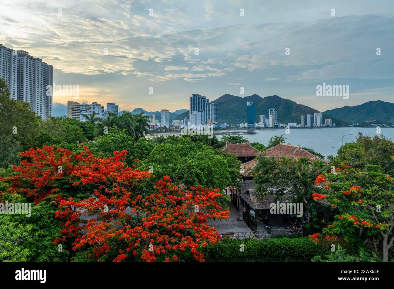 June 5, 2024: panoramic view of the coastal city of Nha Trang, Vietnam Stock Photo