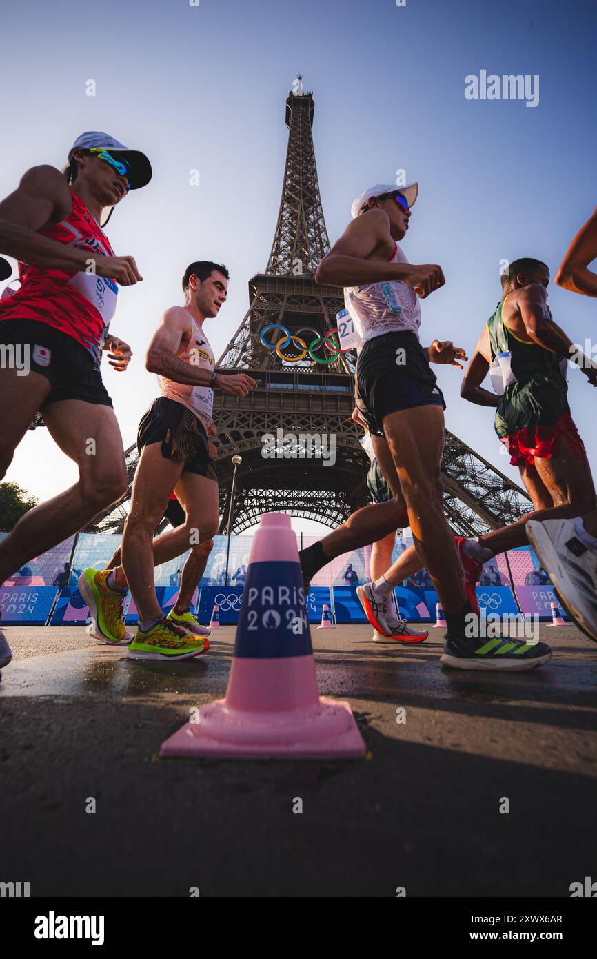 Race Walk during the celebration of the Paris 2024 Olympic Games with ...