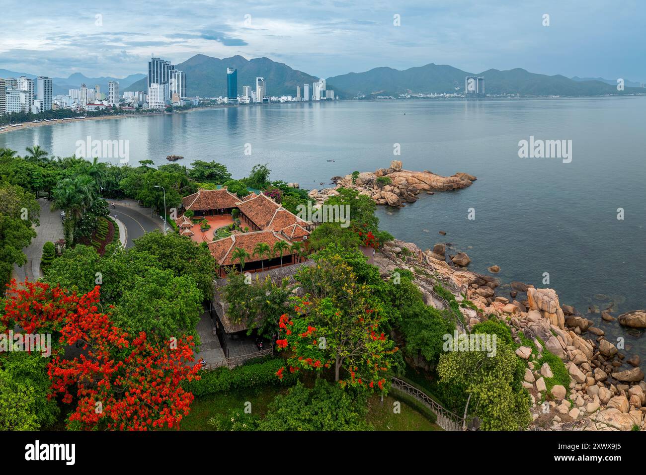 June 5, 2024: panoramic view of the coastal city of Nha Trang, Vietnam Stock Photo