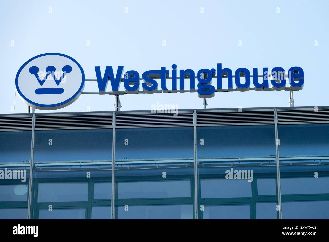 Westinghouse logo, Prague Czech Republic Stock Photo Alamy