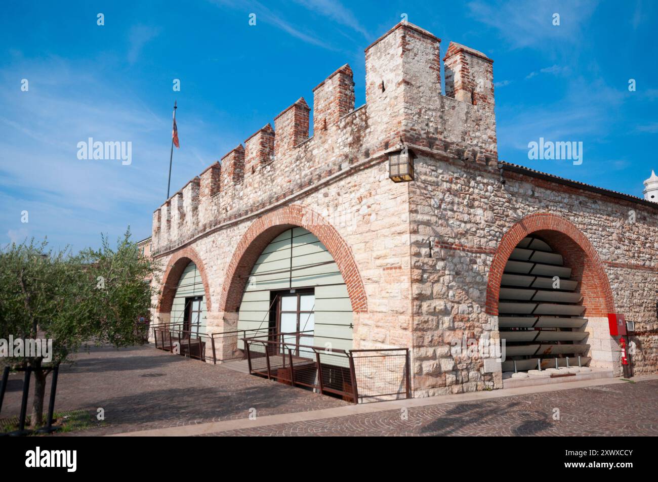 Italy, Veneto, Garda Lake, Lazise, Dogana Veneta, Old the Venetian Customs Stock Photo