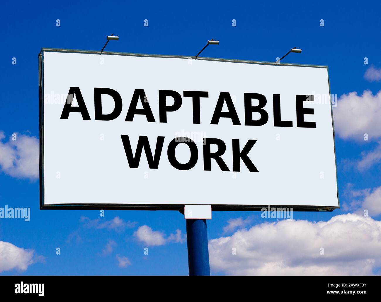 Adaptable work symbol. Concept words Adaptable work on beautiful white ...