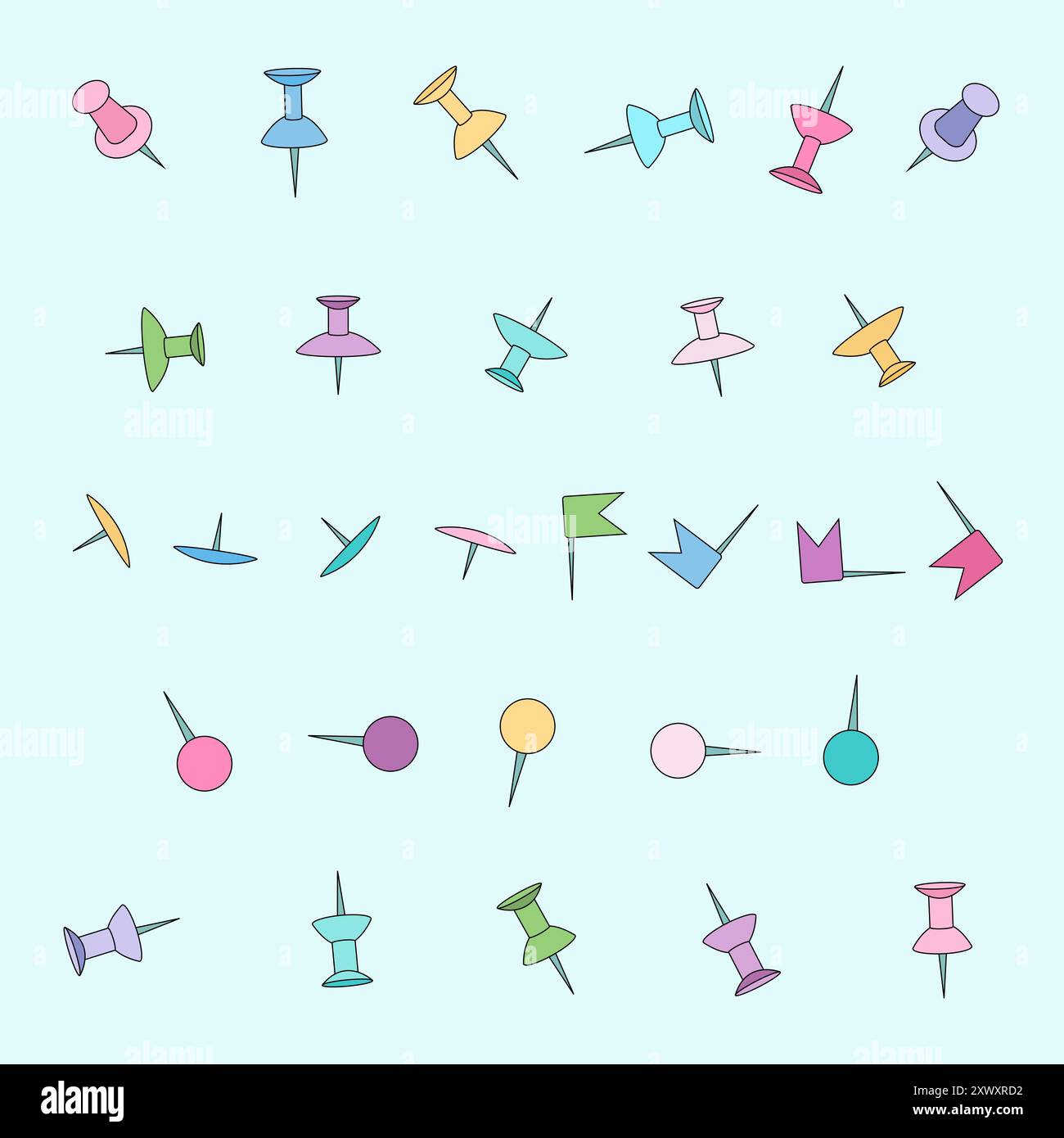 Office supplies arrangement Stock Vector Images - Alamy