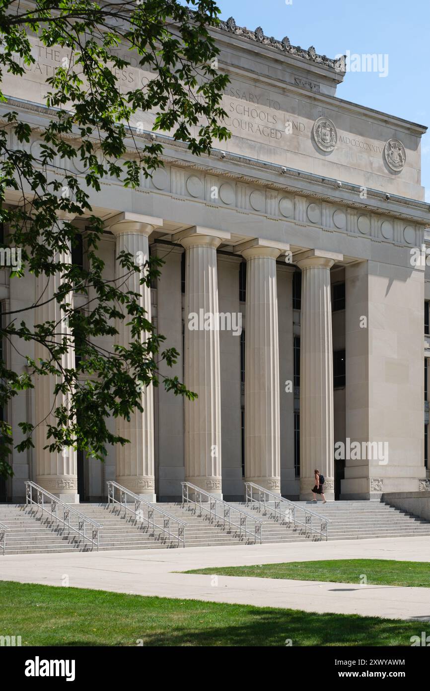 Angell Hall on the campus of the University of Michigan, Ann Arbor Michigan USA Stock Photo