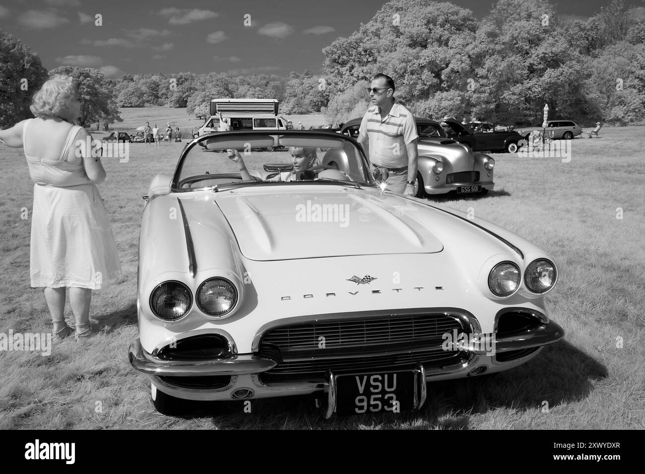 Chevrolet corvette Black and White Stock Photos & Images - Alamy