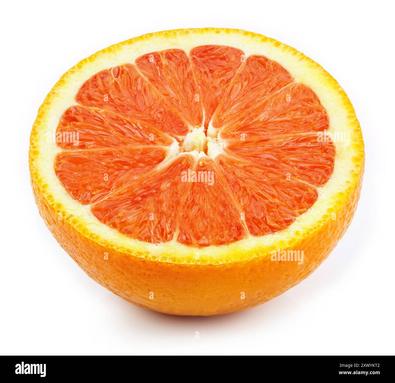 Slice of fresh orange isolated on white background Stock Photo - Alamy