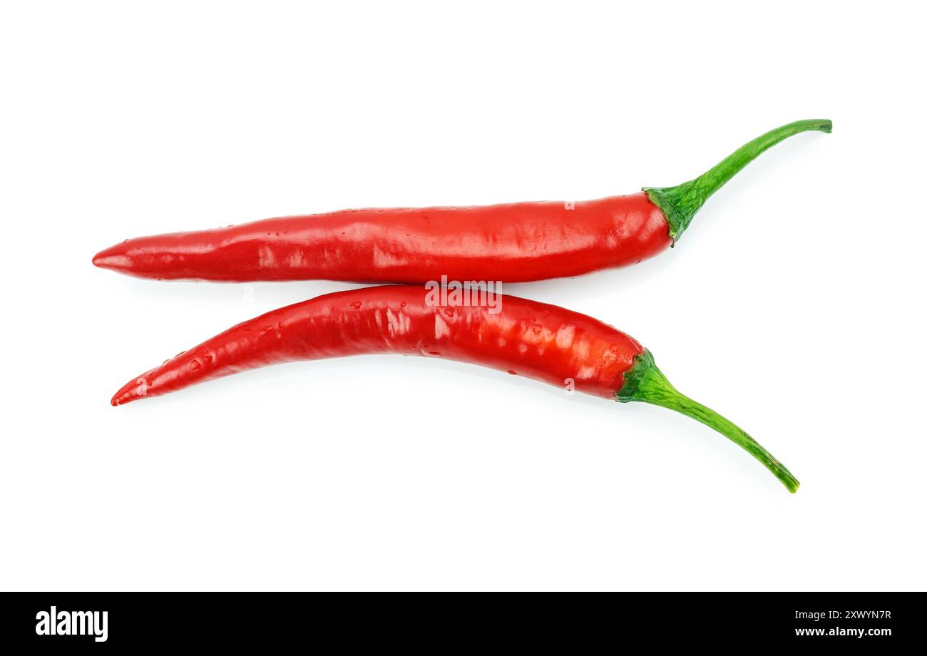 Red hot chili pepper isolated on a white background Stock Photo - Alamy