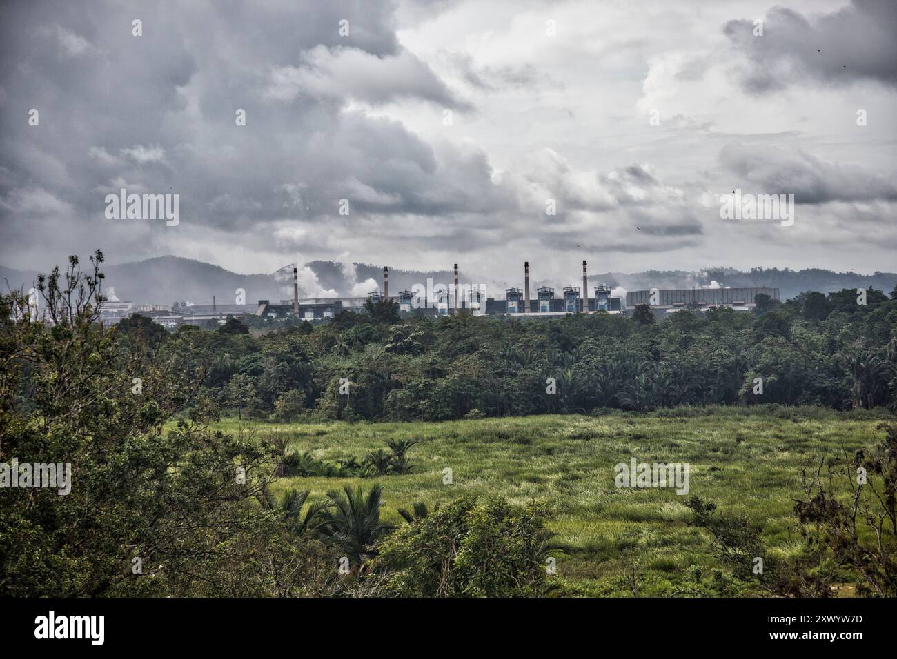 Nickel mining and factories in Sulawesi, Indonesia, Asia Stock Photo