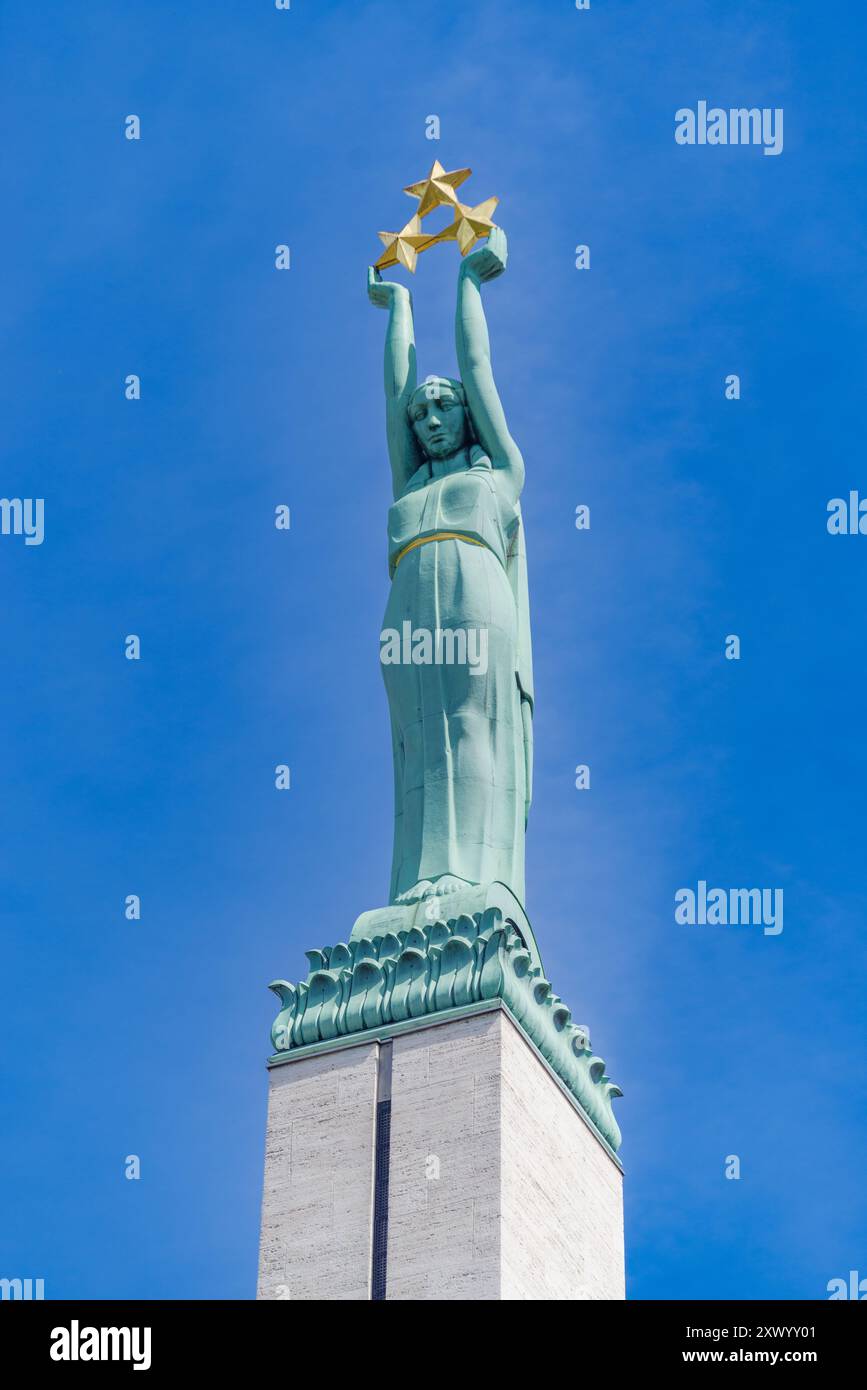 The monument of freedom in Riga, Latvia. It dates from the 1930s and ...