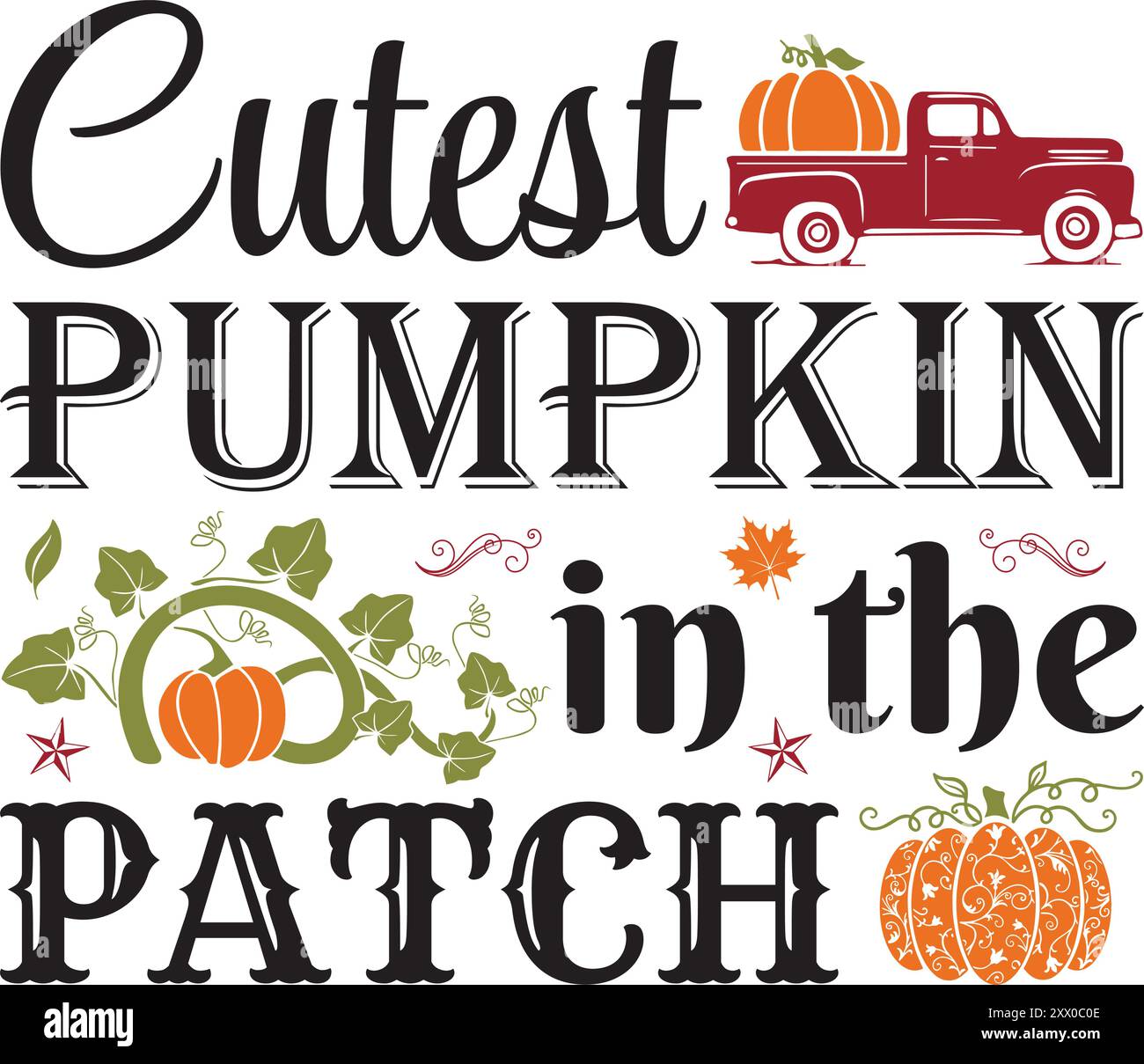 Pumpkin SVG Design Lettering Concept Typography T-Shirt Design With ...