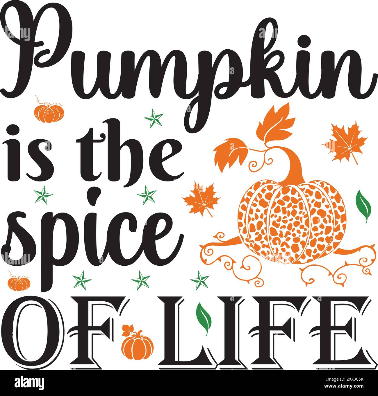 Pumpkin SVG Design Lettering Concept Typography T-Shirt Design With ...