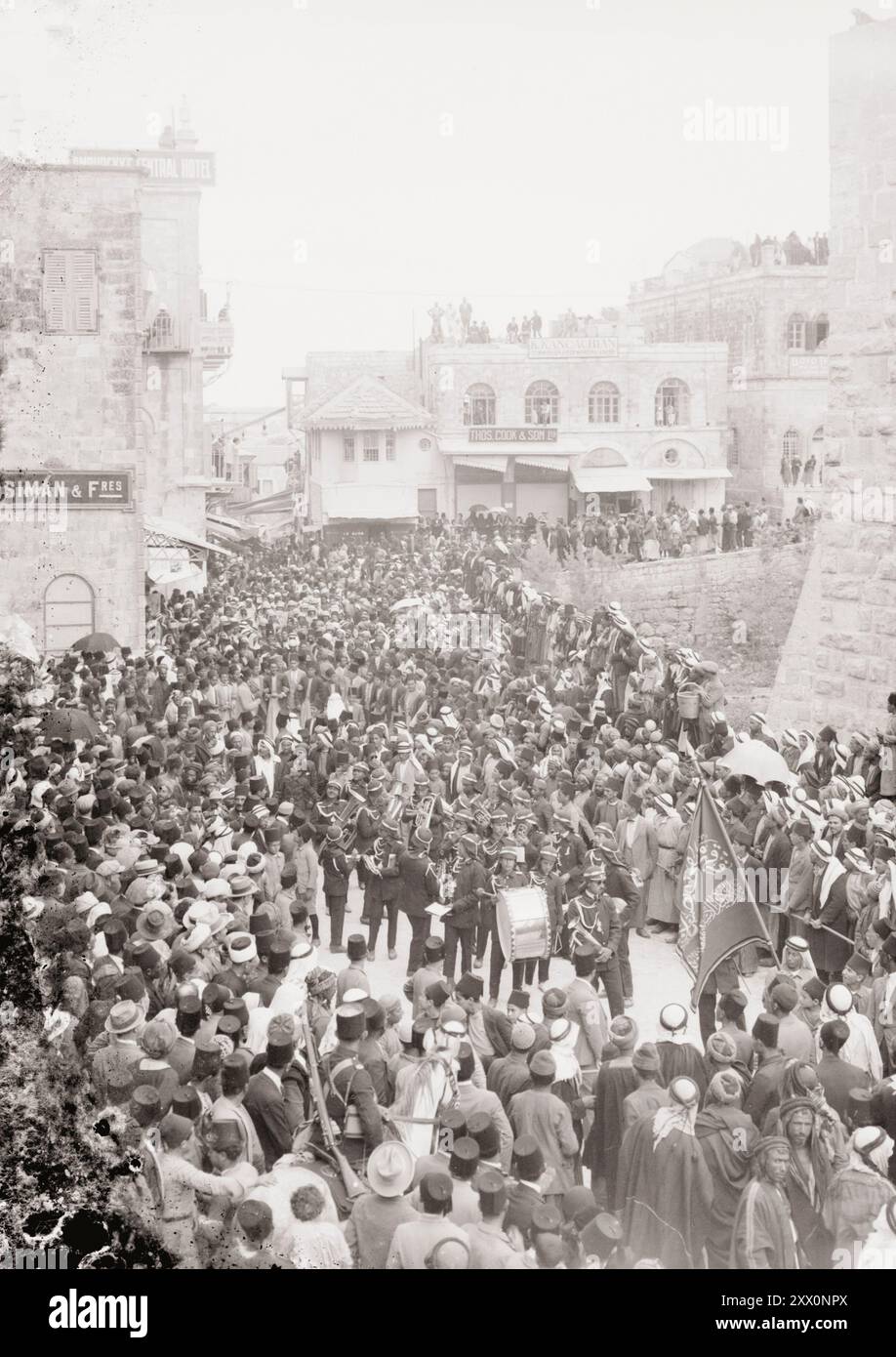 Life in Palestine in the early 20th century. Palestine parade, Jaffa