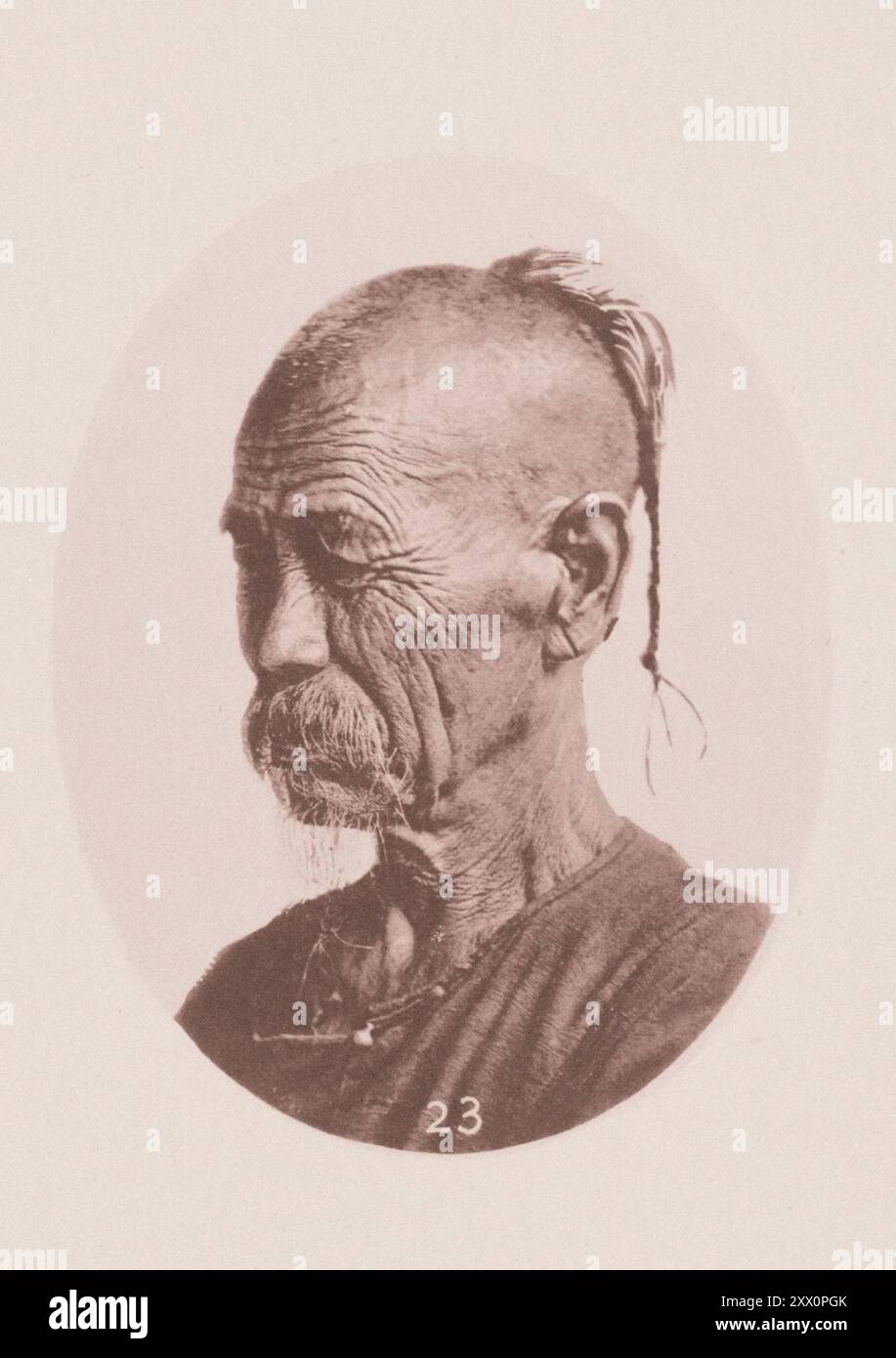 Seated Chinese Ancestor Figure - Horse Hair Beard - 19thC Seated Chinese Ancestor Figure - Horse Hair Beard - 19thC