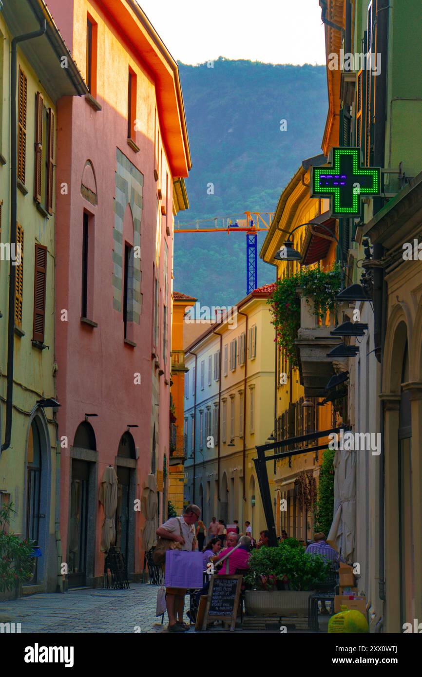 Italienische Innenstadt Como Stock Photo