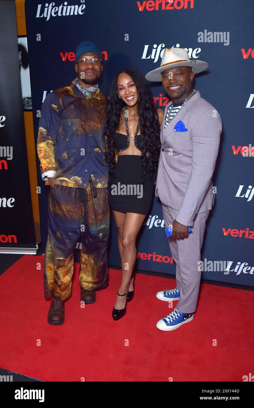 Jonathan Majors, Meagan Good und Taye Diggs bei der Premiere des