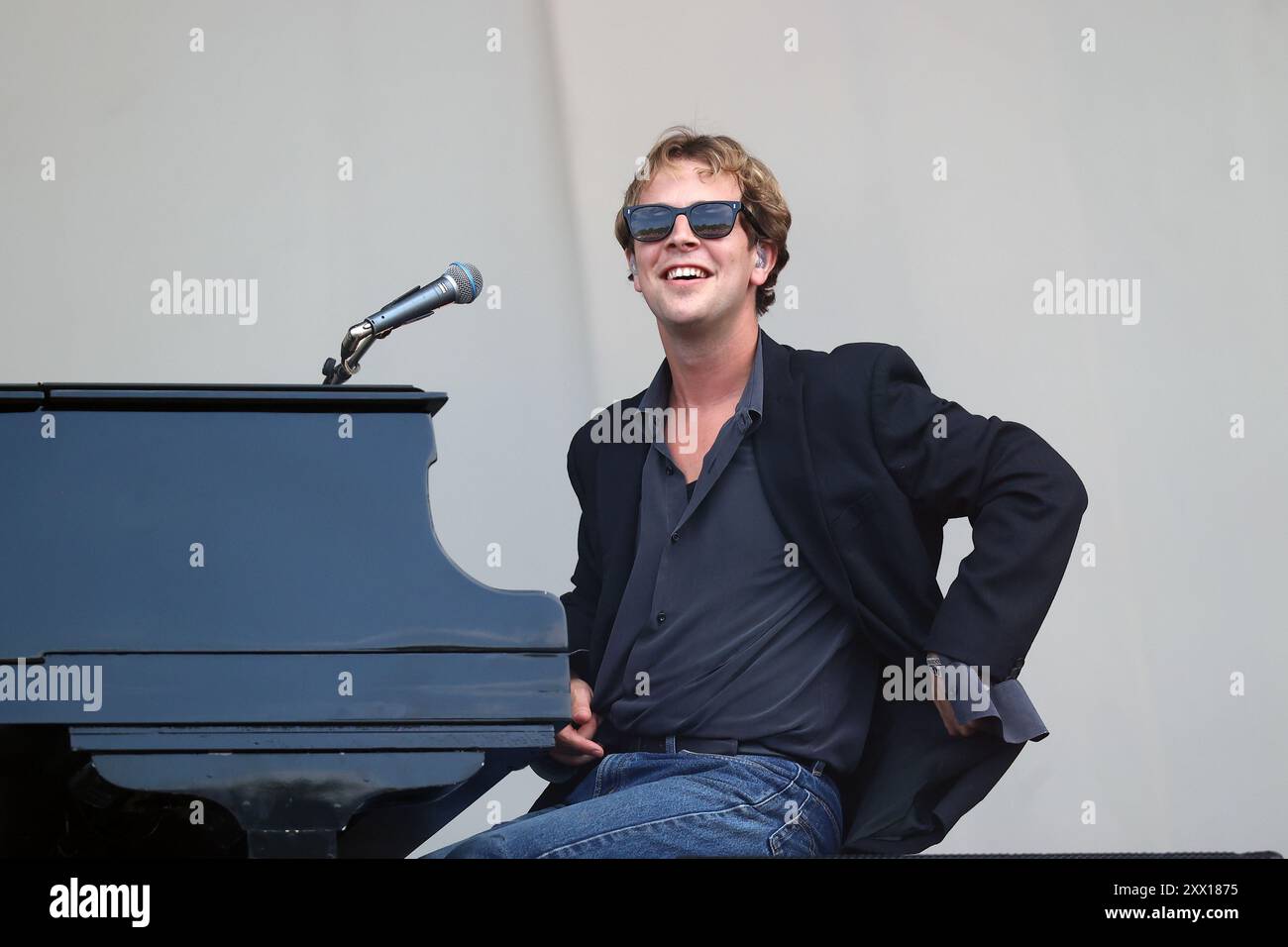 English singer-songwriter Tom Odell performs at Sziget Festival in Budapest, Hungary Stock Photo