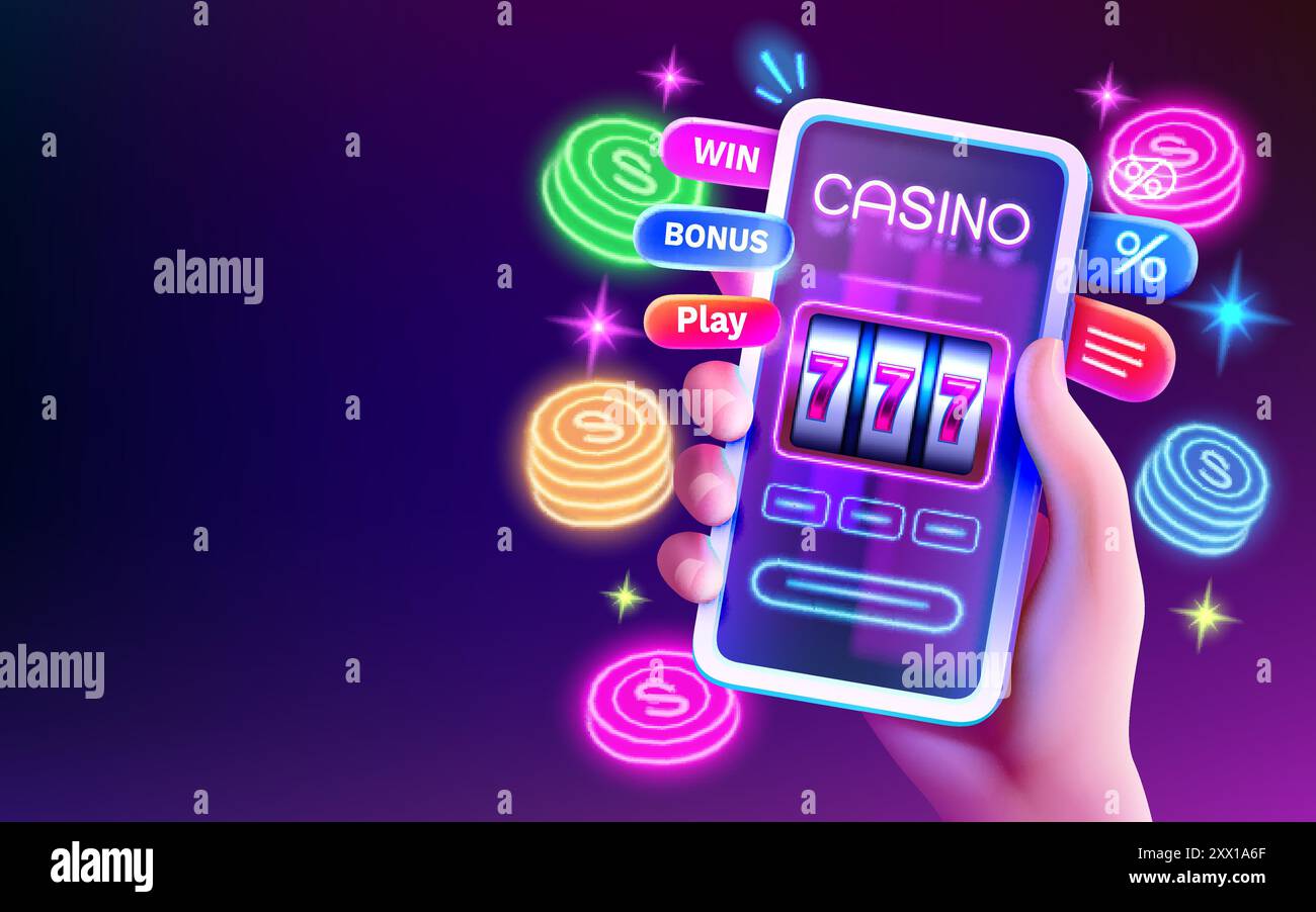 Interfaz de 777 casino slot en un dispositivo móvil