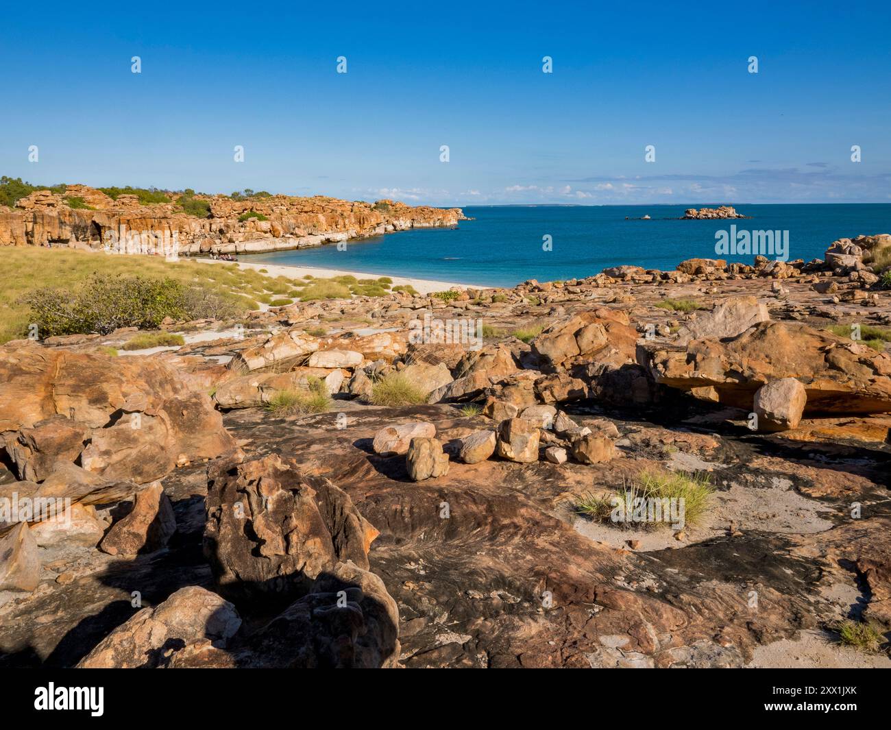 Traditional burial grounds of indigenous people found on Bigge Island, Kimberley, Western Australia, Australia, Pacific Stock Photo