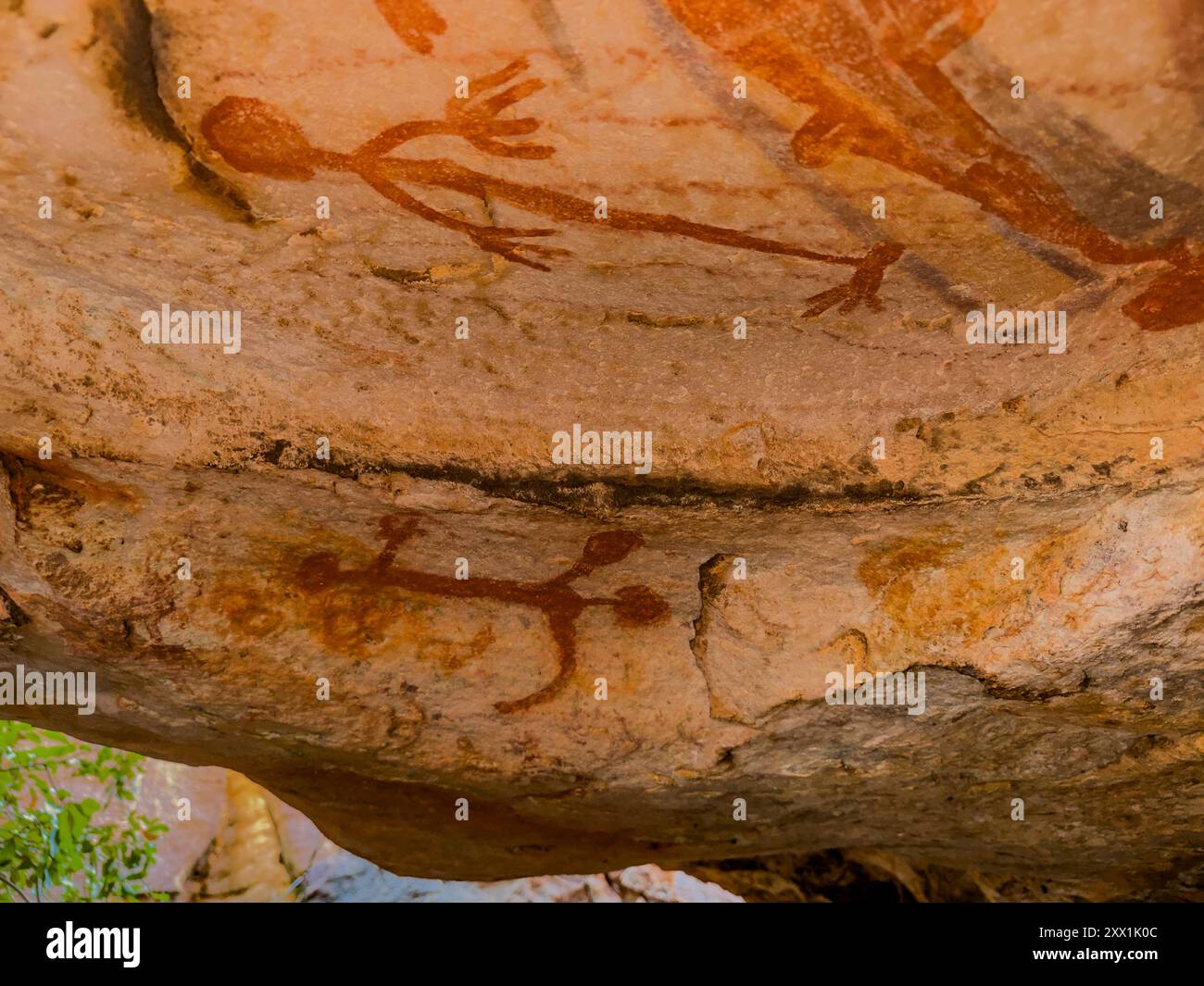 Jar Island Indigenous Gwion Gwion art, dated from at least 17500 years ago, Vansittart Bay, Kimberley, Western Australia, Australia, Pacific Stock Photo