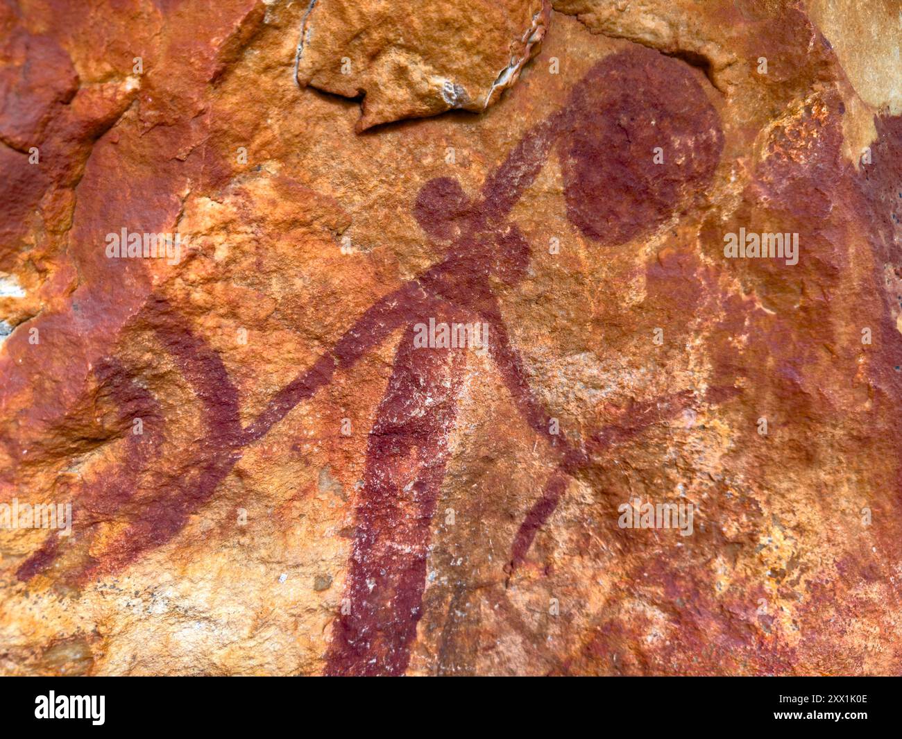 Jar Island Indigenous Gwion Gwion art, dated from at least 17500 years ago, Vansittart Bay, Kimberley, Western Australia, Australia, Pacific Stock Photo