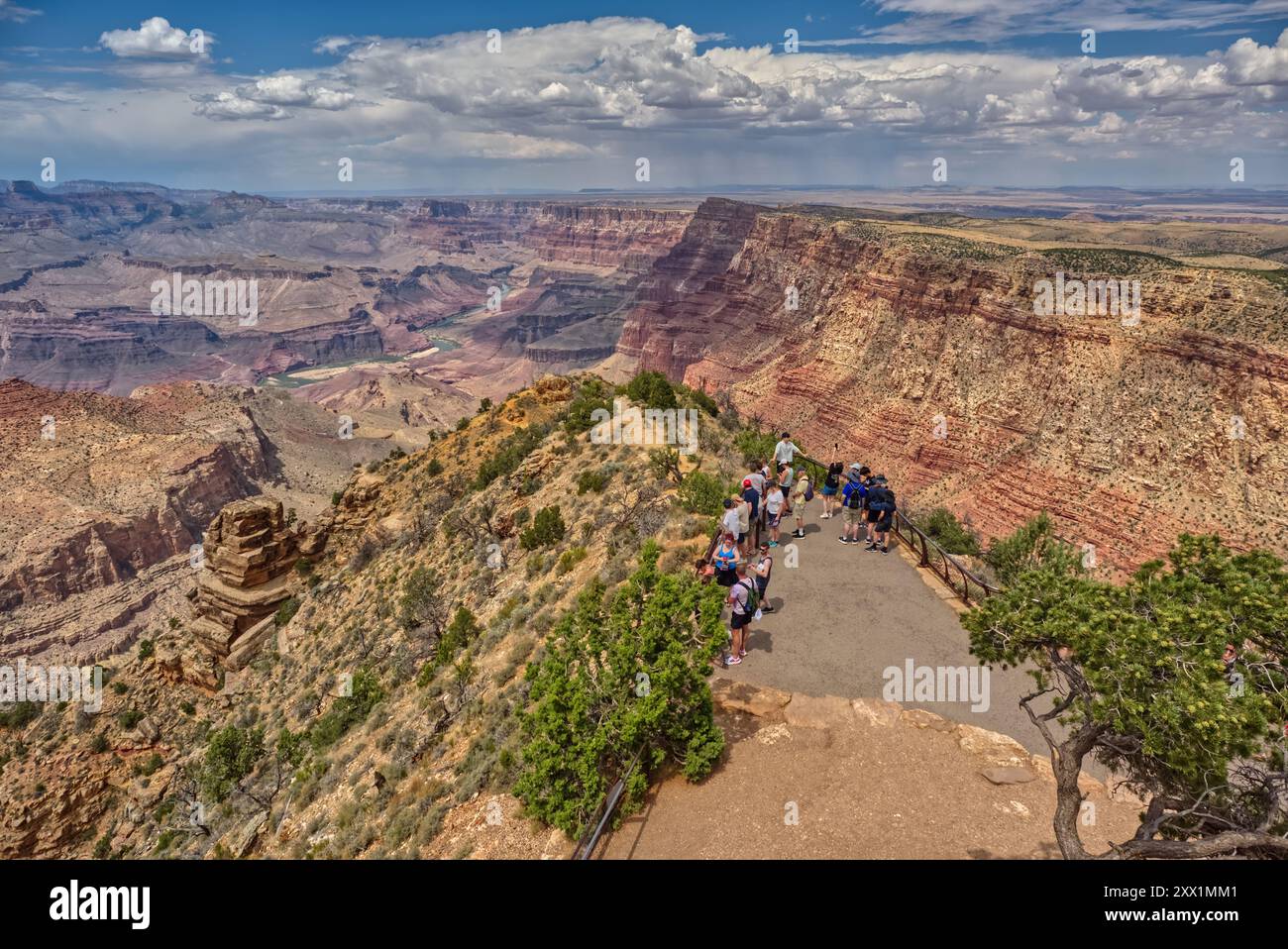 View from the observation deck of the Desert View Watchtower at Grand ...